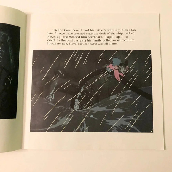 Vintage 1986 Lot of 2 An American Tail  Books Little Lost Fievel The Moss Street - Picture 14 of 16